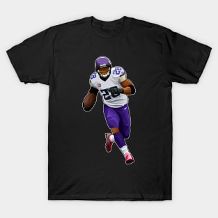 Adrian Peterson #28 Rushes T-Shirt